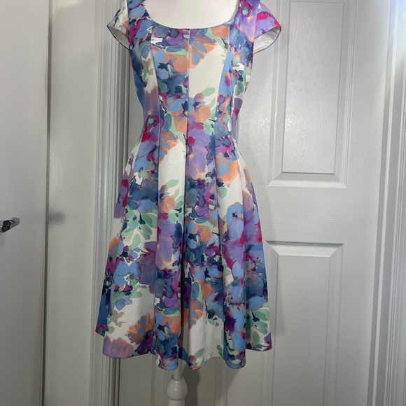 Karl Lagerfeld Multicolor Floral Midi Dress - Picture 7 of 12